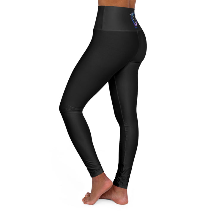 Capricorn Constellation w/Text - High Waisted Yoga Leggings (AOP)