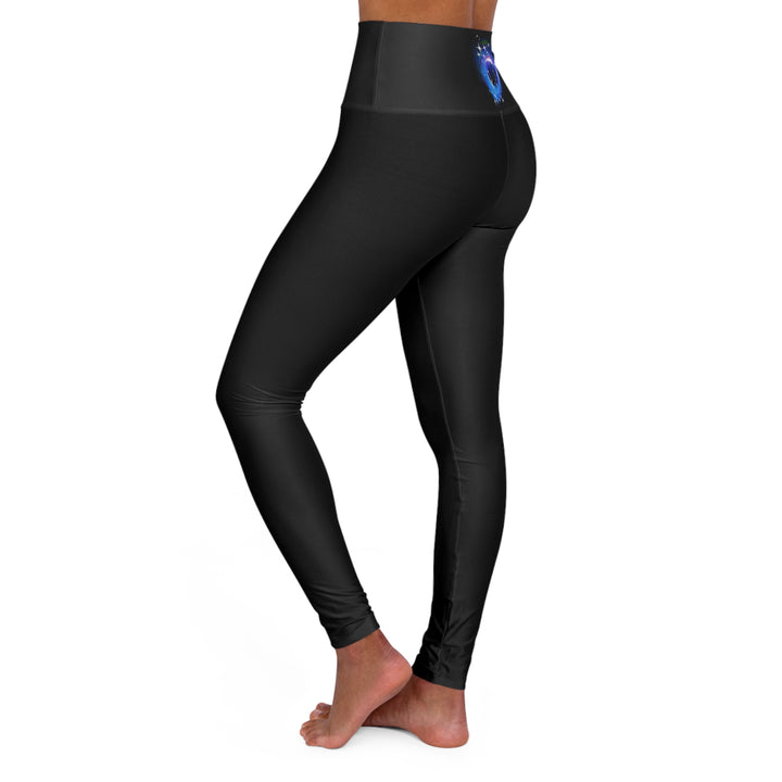 Gemini Constellation w/Text - High Waisted Yoga Leggings (AOP)