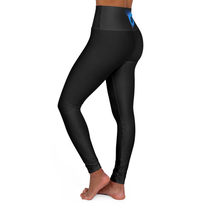 Libra Constellation w/Text - High Waisted Yoga Leggings (AOP)