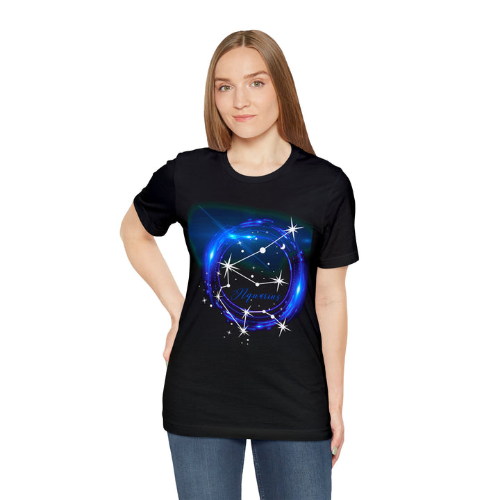 Aquarius Constellation Unisex Jersey Short Sleeve Tee