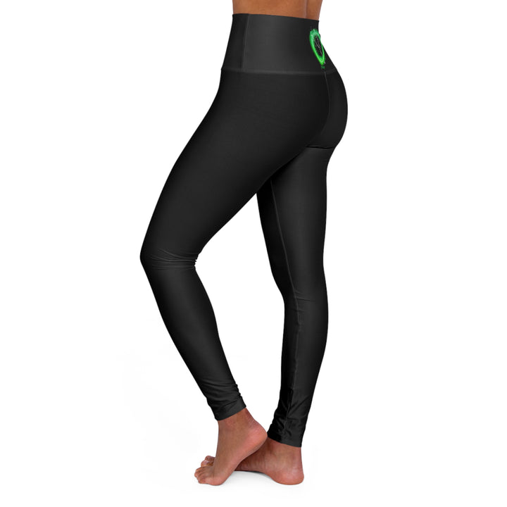 Taurus Constellation w/Text - High Waisted Yoga Leggings (AOP)